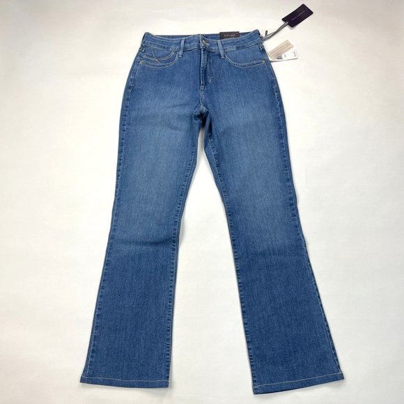 NYDJ Bootcut Denim Jeans Women‎ 6 NWT $114 Stretch Cotton Pockets Slimming Blue - Picture 1 of 12